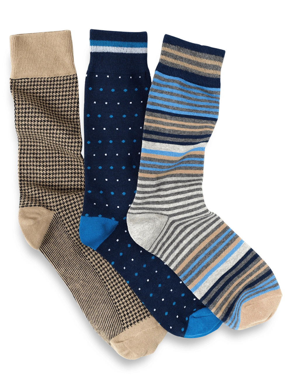 3er Pack Blaue Socken-Mischung: Dein täglicher Farbkick für die Füße! Einfach anziehen und loslaufen!